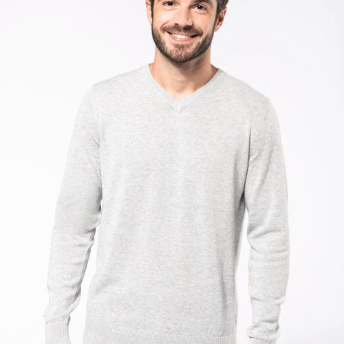 Pull col en V écoresponsable homme