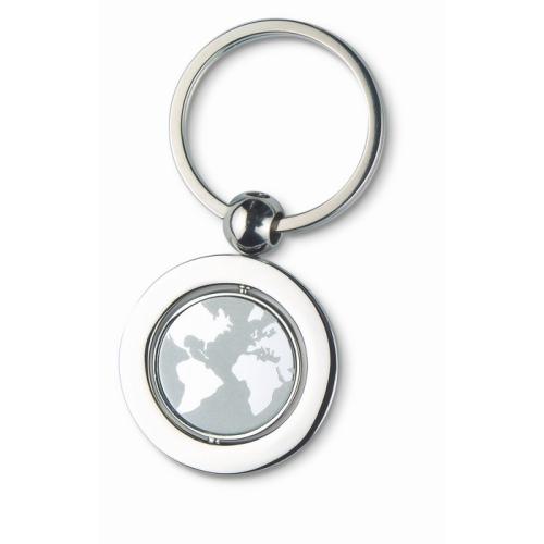Globe metal key ring           KC6297-14