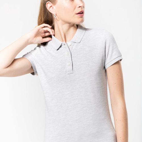 Ladies' vintage short sleeve polo shirt