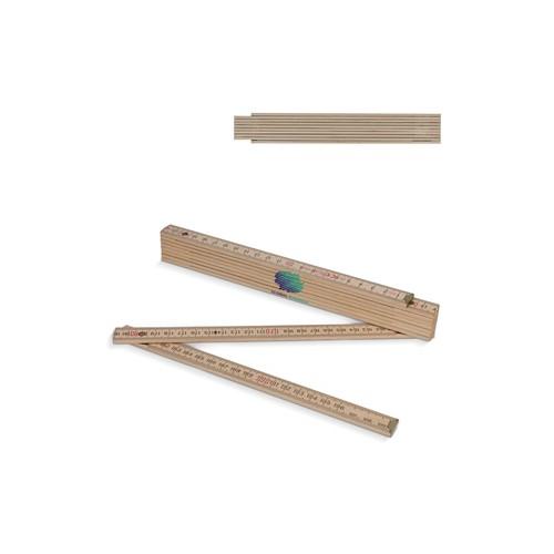 Folding ruler wood 2m premium natural