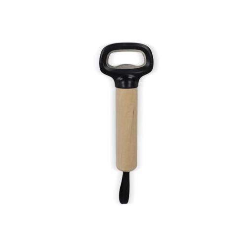 Black bottle opener wooden handle