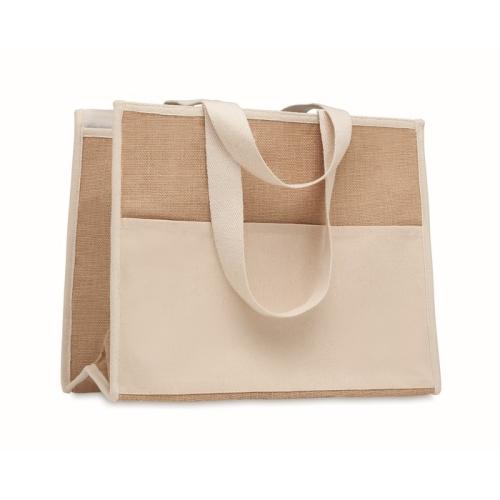 Sac shopping en toile et jute  MO6160-13