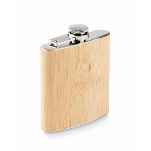 Bamboo slim hip flask 175ml    MO6356-13