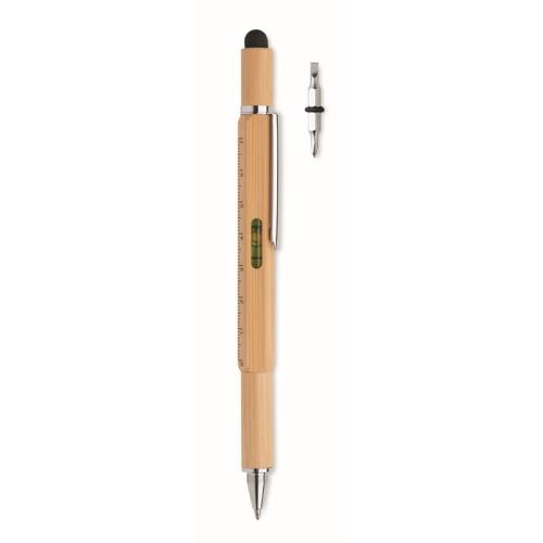 Stylo niveau à bulle en bambou MO6559-40