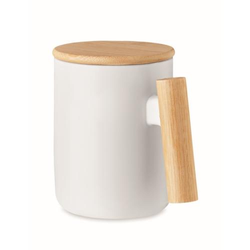 Porcelain mug with lid 380 ml  MO6781-06