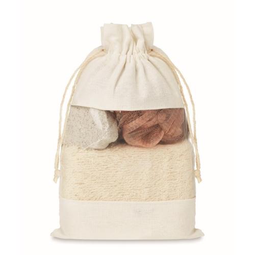 Bath set in cotton pouch       MO9872-13