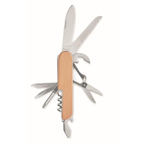Multi tool pocket knife bamboo MO9934-40