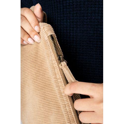 Pochette écoresponsable en velours côtelé