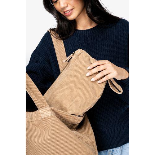 Pochette écoresponsable en velours côtelé