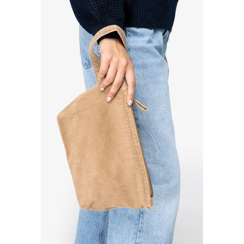 Pochette écoresponsable en velours côtelé