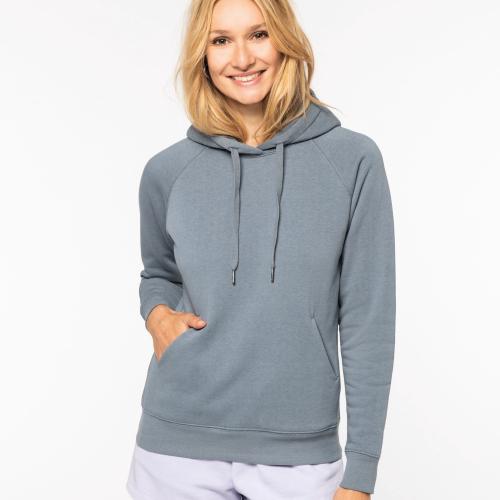 Ladies’ hooded sweatshirt with raglan sleeves - 350gsm