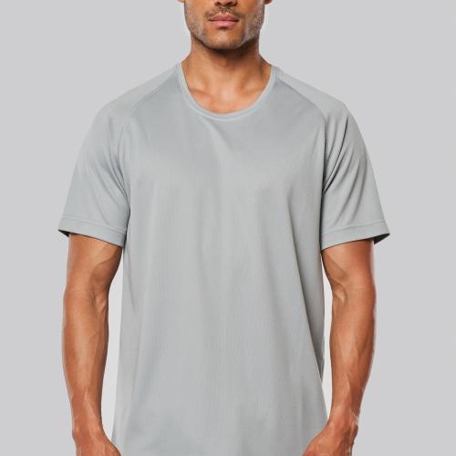 Men's recycled round neck sports T-shirt