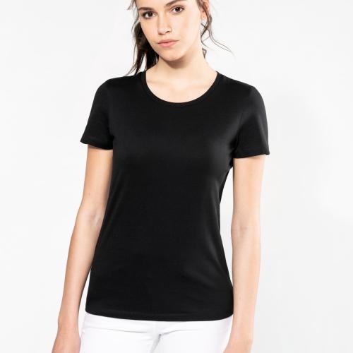 T-shirt Supima® col rond manches courtes femme