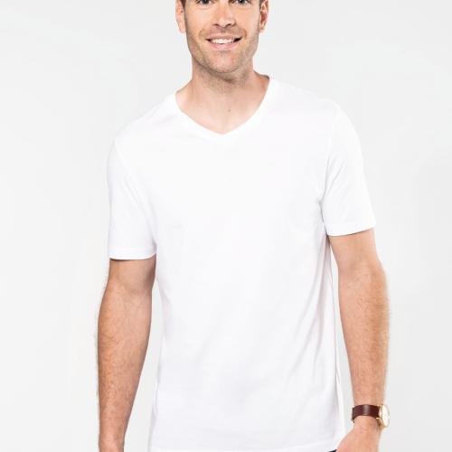 Men's V-neck short-sleeved Supima® t-shirt