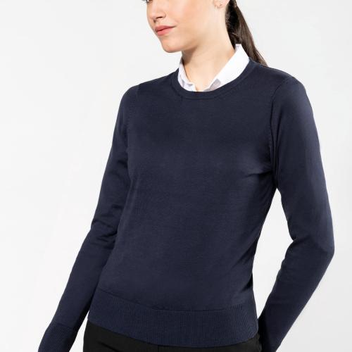 Ladies' crew neck Supima® jumper