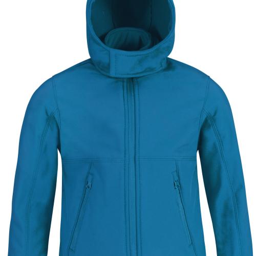 Kids' hooded softshell jacket