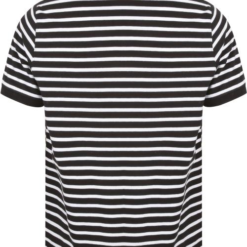 Striped jersey polo shirt