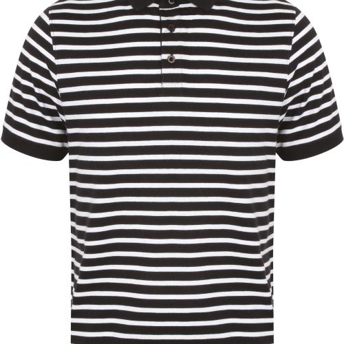 Striped jersey polo shirt