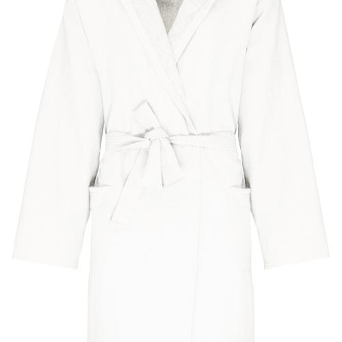 Unisex organic hooded bathrobe