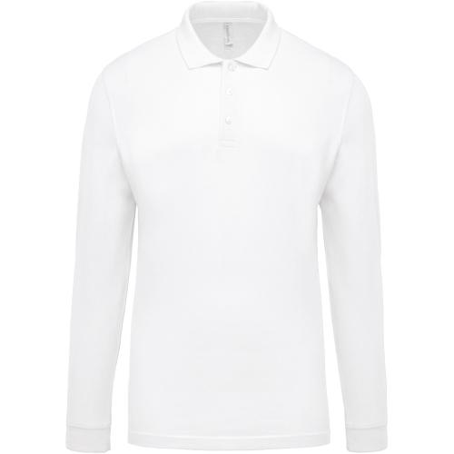 Men's long-sleeved piqué polo shirt