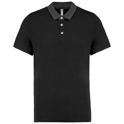 Men's two-tone jersey polo shirt