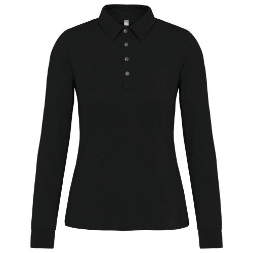 Ladies' long sleeve jersey polo shirt