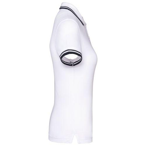 Polo femme manches courtes à rayures