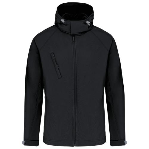 Men's detachable hooded softshell jacket