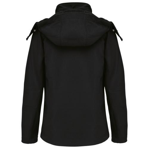 Ladies' detachable hooded softshell jacket