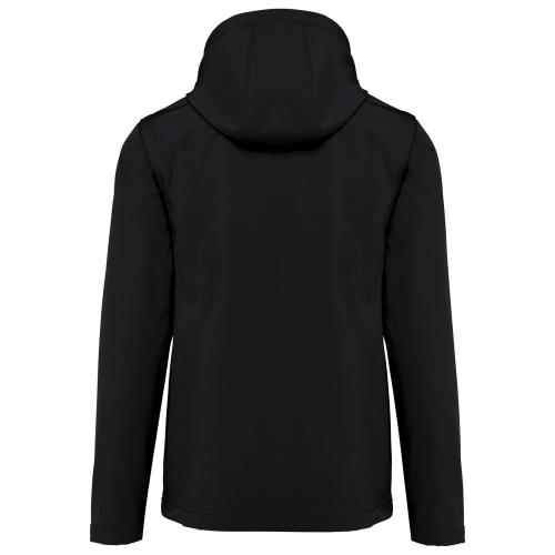 Unisex 3-layer softshell hooded jacket with removable sleeves