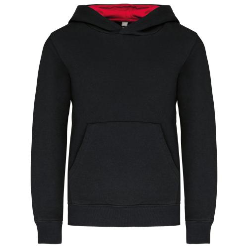 Sweat-shirt capuche contrastée enfant
