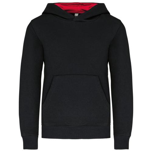 Kids' contrast hooded sweatshirt