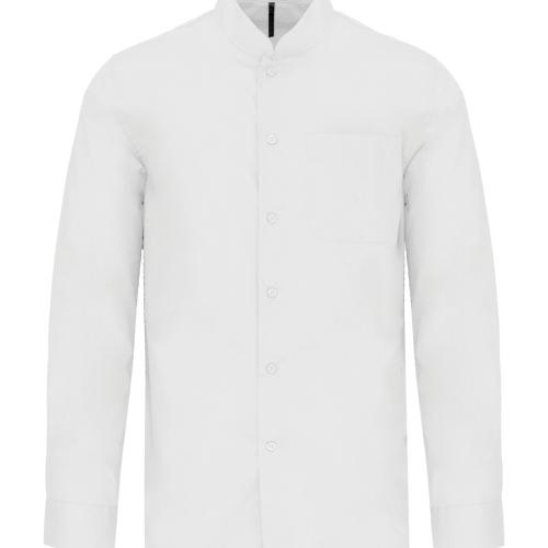 Chemise col mao manches longues
