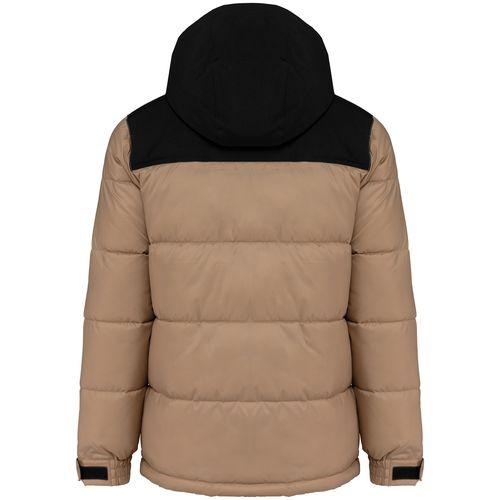 Parka matelassée à capuche bi-ton unisexe