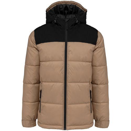 Parka matelassée à capuche bi-ton unisexe