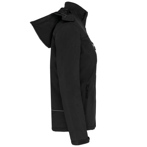 Ladies’ hooded softshell lined parka