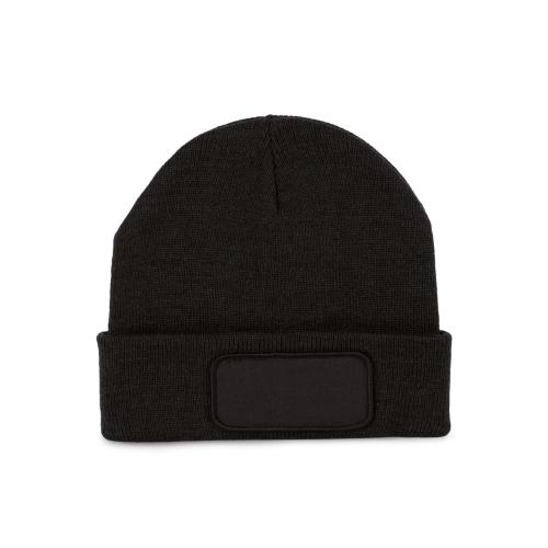 Recycled beanie with patch