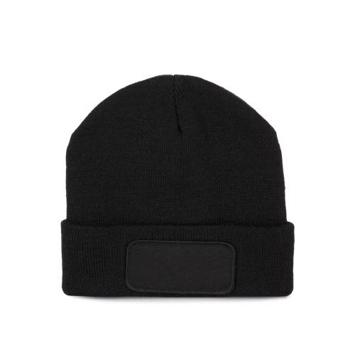 Recycled beanie with patch and Thinsulate lining