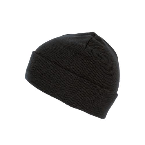 Recycled beanie with knitted turn-up