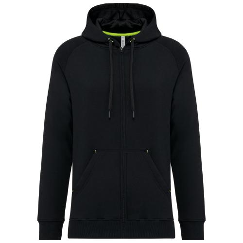 Unisex zipped fleece hoodie