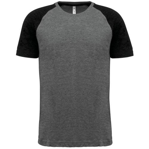 Adult Triblend two-tone sports short-sleeved t-shirt
