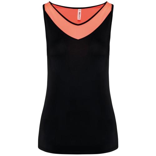 Ladies' two-tone padel tank top