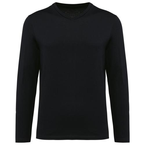 Men's V-neck long-sleeved Supima® t-shirt