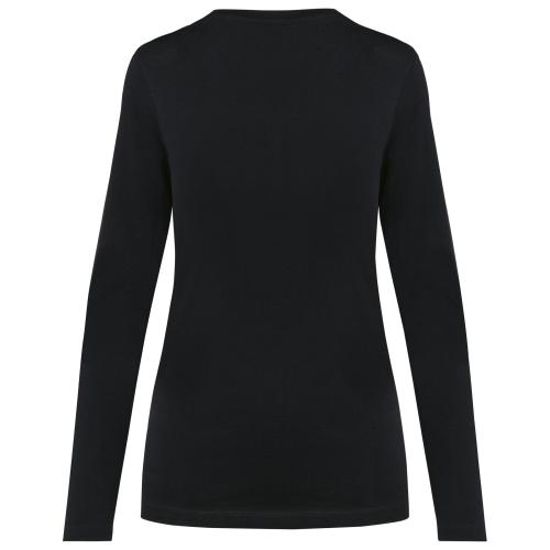 Ladies' V-neck long-sleeved Supima® t-shirt