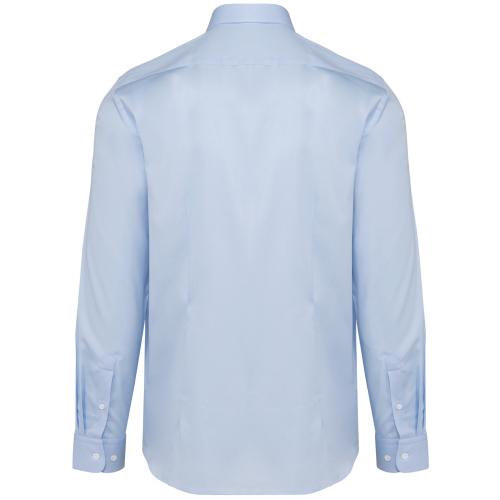 Men's long-sleeved poplin shirt