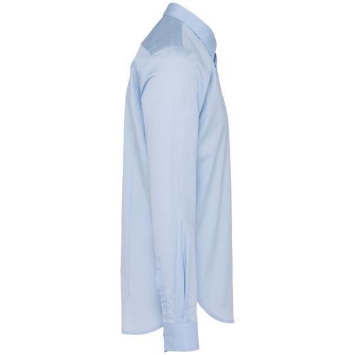 Men's long-sleeved poplin shirt