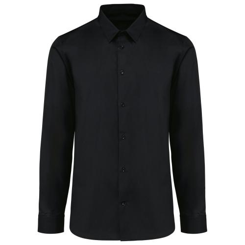 Men's long-sleeved poplin shirt