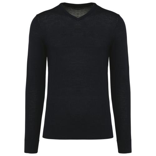 Pull Mérinos col V homme