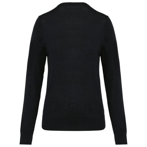 Ladies' V-neck merino jumper