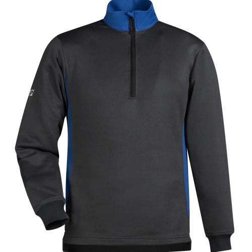 Unisex zipped neck sweatshirt